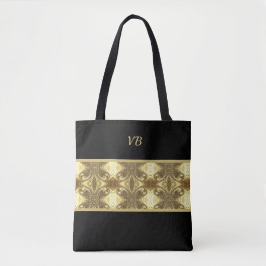 Tote Bag Gold et Black Art Déco (Devant)