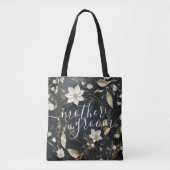Tote Bag Gold Floral Wreath Mariage Mère de la chambre (Devant)