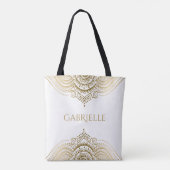 Tote Bag Gold Lace Paisley Mandala (Dos)