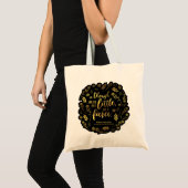 Tote Bag Gold Little Mais Fierce William Shakespeare Floral (Devant (produit))