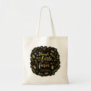 Tote Bag Gold Little Mais Fierce William Shakespeare Floral
