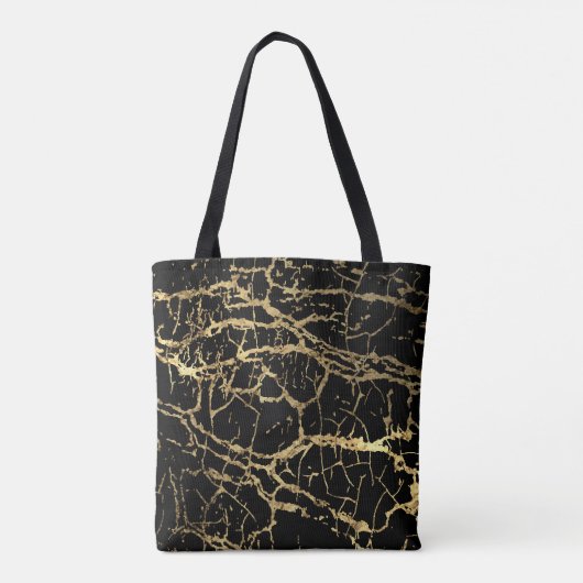 Tote Bag Gold Marbling Texture : Elément Design Luxe (Dos)