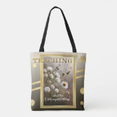 Tote Bag Gold Nature Floral Enseignant (Dos)