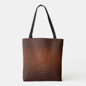 Tote Bag Gold Script Aged Leather Look Bible Study (Dos)
