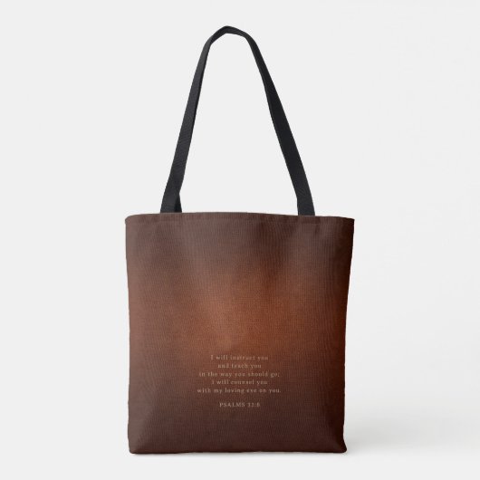 Tote Bag Gold Script Aged Leather Look Bible Study (Dos)