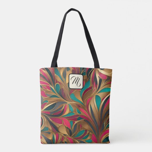 Tote Bag Gold Turquoise et Ruby Splash (Dos)