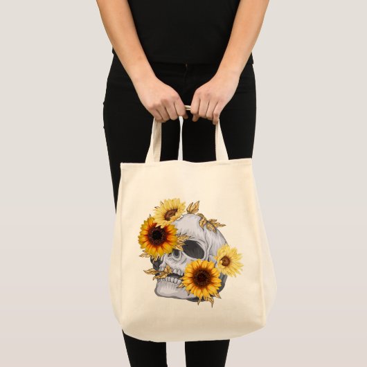 TOTE BAG GOLDEN BLOOM SKULL (Devant (produit))