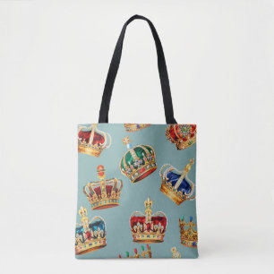 Tote Bag Golden Crown Baroque Mode Texture