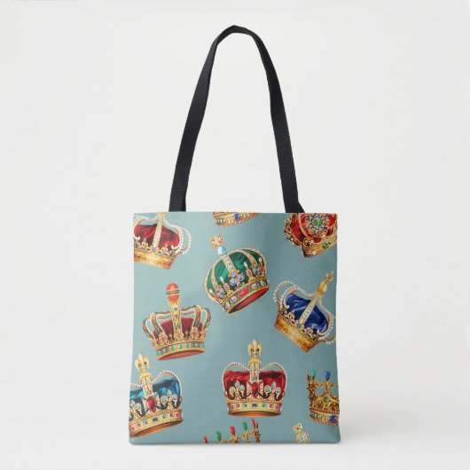 Tote Bag Golden Crown Baroque Mode Texture (Devant)