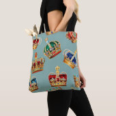 Tote Bag Golden Crown Baroque Mode Texture (De près)