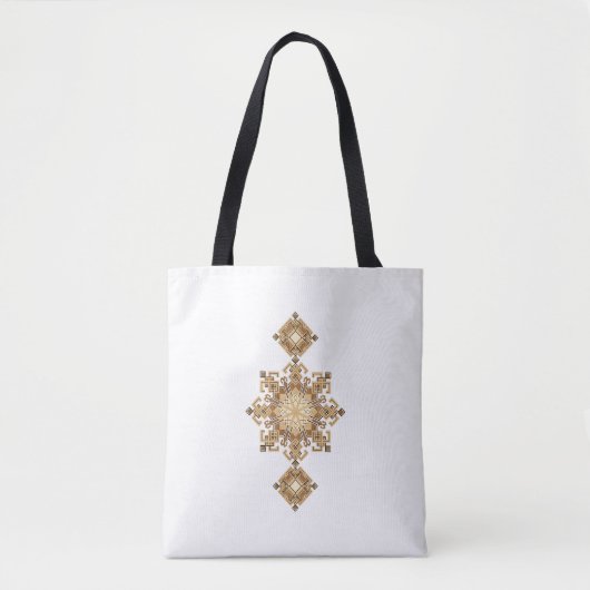 Tote Bag Golden Geometric Harmony (Devant)