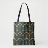 Tote Bag Golden & Green Gatsby Glamour (Devant)