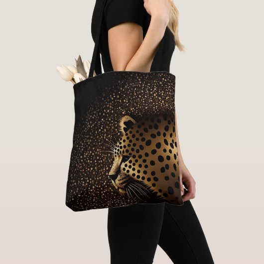 Tote Bag Golden Jaguar Pattern (De près)