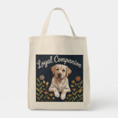 Tote Bag Golden Labrador Retriever Quilt Design – Playful (Dos)