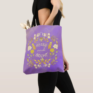 Tote Bag GOLDEN MERRY ET BRIGHT personnalisé
