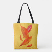 Tote Bag Golden Orange Auto Fall leaf moderne (Dos)