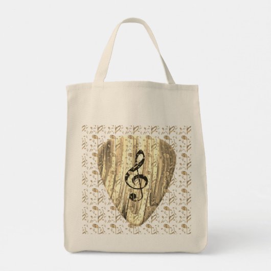 Tote Bag Golden Plectron - Design élégant pour les mélomane (Dos)