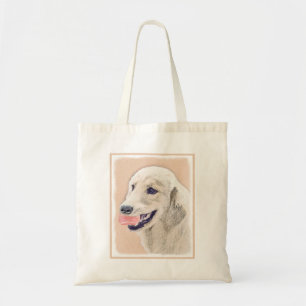 Tote Bag Golden Retriever avec Tennis Ball Peinture Chien A