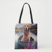 Tote Bag Golden Retriever sur une pagaie : une aventure Pit (Devant)
