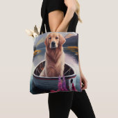 Tote Bag Golden Retriever sur une pagaie : une aventure Pit (De près)