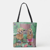 Tote Bag Golden Retriever Zelda et le lien (Dos)