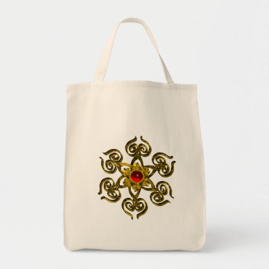 TOTE BAG GOLDEN ROSE RUBY (Devant)