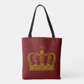 Tote Bag Golden Royal Crown I + votre backgr. & idées (Dos)