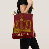 Tote Bag Golden Royal Crown I + votre backgr. & idées (De près)