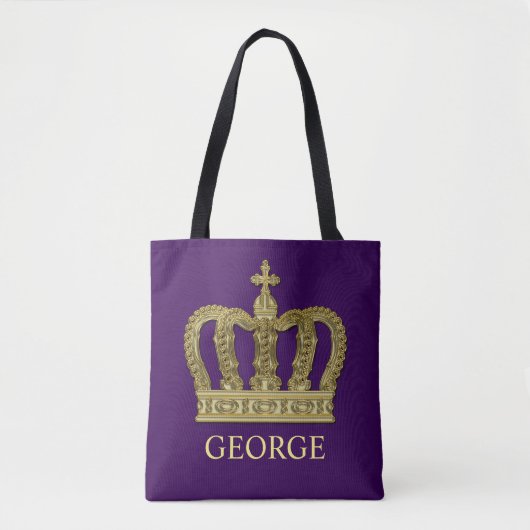 Tote Bag Golden Royal Crown II + votre backgr. & idées (Devant)
