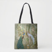 Tote Bag Golden Royal Peacock Temple Dreams (Devant)