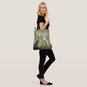 Tote Bag Golden Royal Peacock Temple Dreams