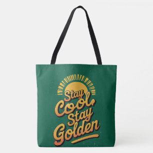 Tote Bag Golden Vibes To Go - "Restez Cool, restez doré