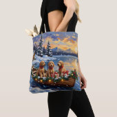 Tote Bag Goldendoodle Christmas Boat Holiday (De près)