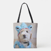 Tote Bag Goldendoodle En Costume De Requin (Dos)