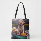 Tote Bag Goldendoodle on a Paddle : Une aventure Pittoresqu (Devant)