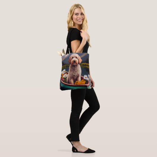 Tote Bag Goldendoodle on a Paddle : Une aventure Pittoresqu (Sur le modèle)