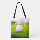 Tote Bag golf ball photo pour golfers jouons golf devis (Dos)