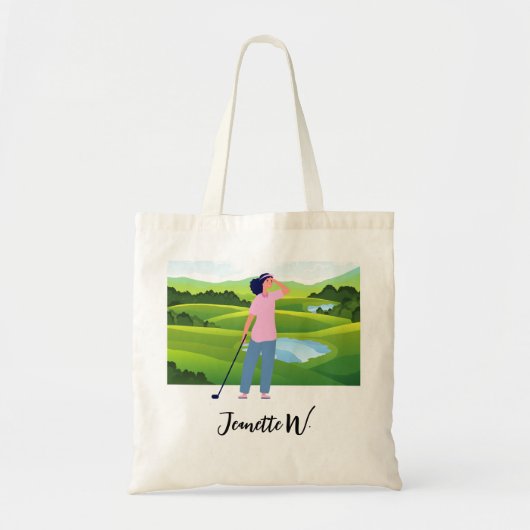 Tote Bag Golf Femme golfeuse (Devant)