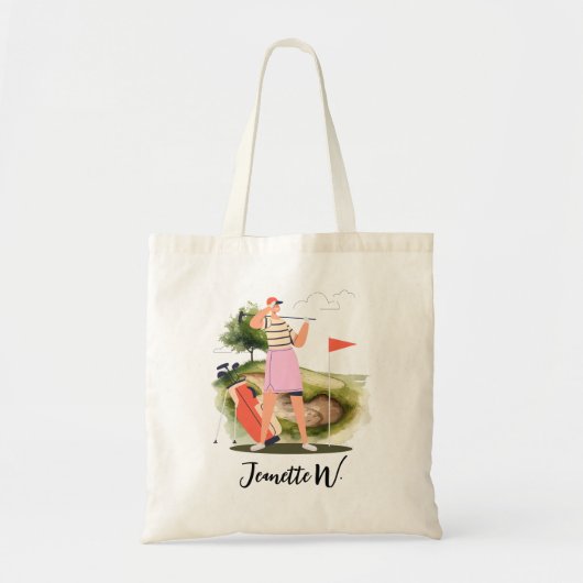Tote Bag Golf Femme golfeuse (Devant)