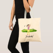Tote Bag Golf Femme golfeuse (Devant (produit))