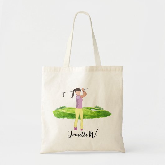 Tote Bag Golf Femme golfeuse (Devant)