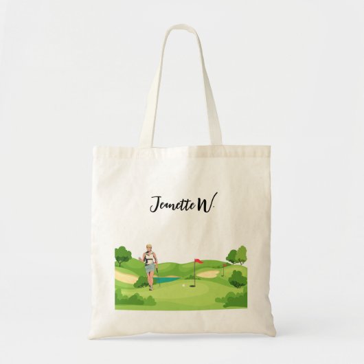 Tote Bag Golf Femme golfeuse (Devant)