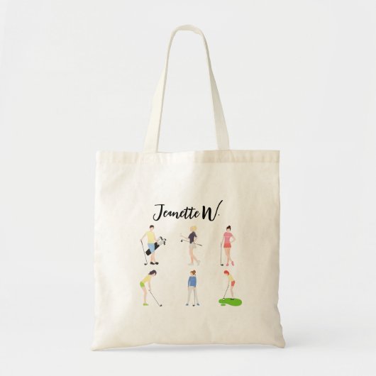 Tote Bag Golf Femme golfeuse (Devant)