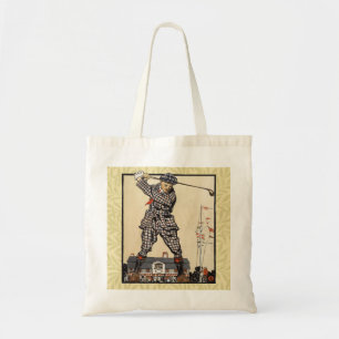 Tote Bag Golf Golfeur Vintage Antique Golf