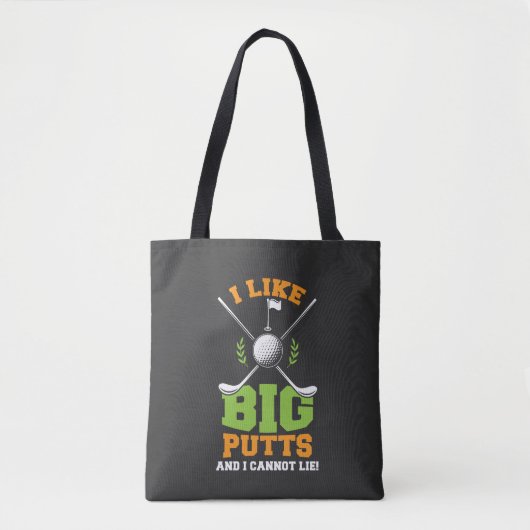 Tote Bag Golf - J'aime les longs putts (Devant)