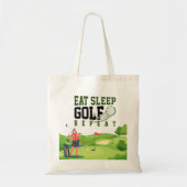 Tote Bag Golf manger dormir golf répéter (Devant)