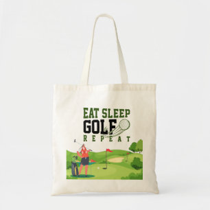 Tote Bag Golf manger dormir golf répéter