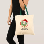Tote Bag Golf thème Noël Que le parcours soit avec vous  (Devant (produit))