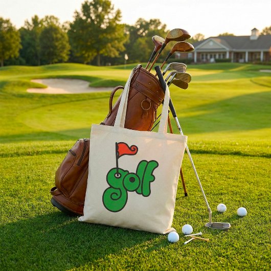 Tote Bag Golf Wang Vert Vibrant et Rouge