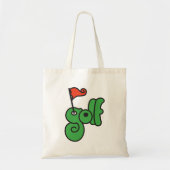 Tote Bag Golf Wang Vert Vibrant et Rouge (Devant)
